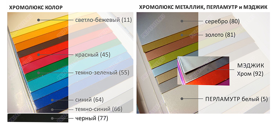 напечатать на CHROMOLUX цена ХРОМОЛЮКС каталог ХРОМОЛЮКС - образец цвета и тиснения - CHROMOLUX
